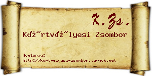 Körtvélyesi Zsombor névjegykártya