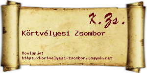 Körtvélyesi Zsombor névjegykártya
