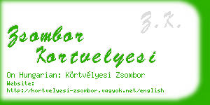 zsombor kortvelyesi business card